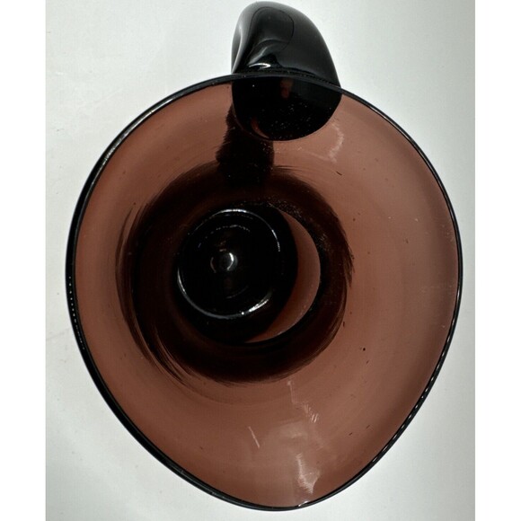 AMETHYST  Glass Pitcher Small 5 Inch Tall Hand Blown Vintage Purple Plum - Picture 6 of 7